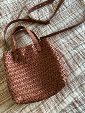 Madewell Small Transport Crossbody Woven Leather